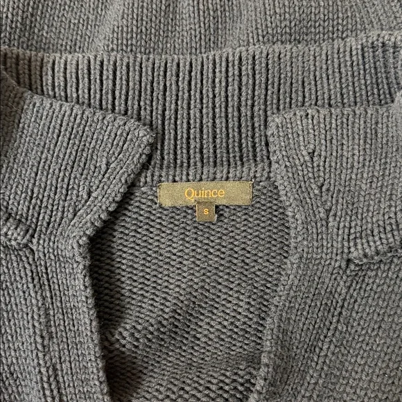 Quince 100% Organic Cotton Navy Blue Polo Sweater - Picture 3 of 6